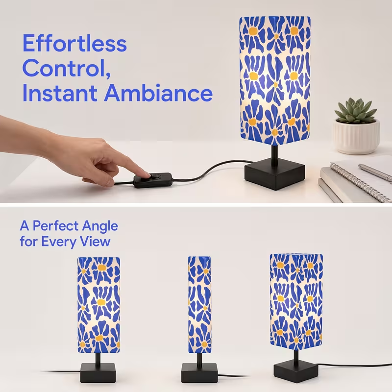 Luminária de mesa floral moder - Home Textiles Usa avaliação e preço