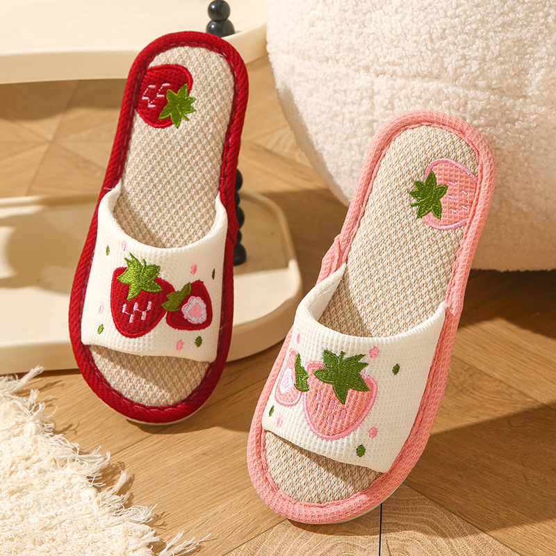 Chinelos de Linho com Estampa  - Home Textile avaliação e preço